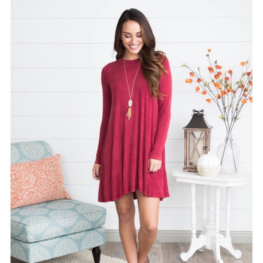 Mineral Red Swing Dress by Sage Small